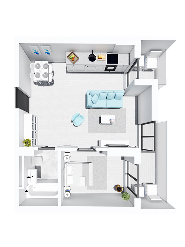 Apartament Tip 2 - Scara B - Etaj 7
