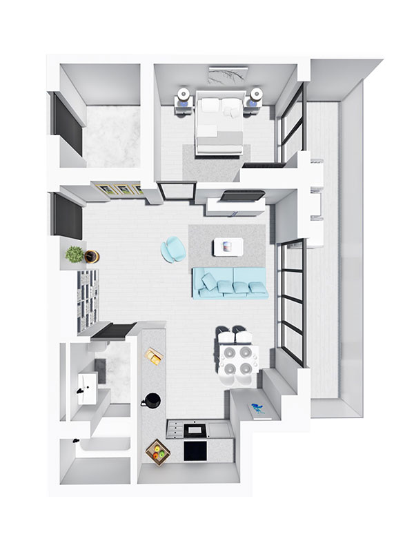 Apartament Tip 3 - Scara B - Etaj 7