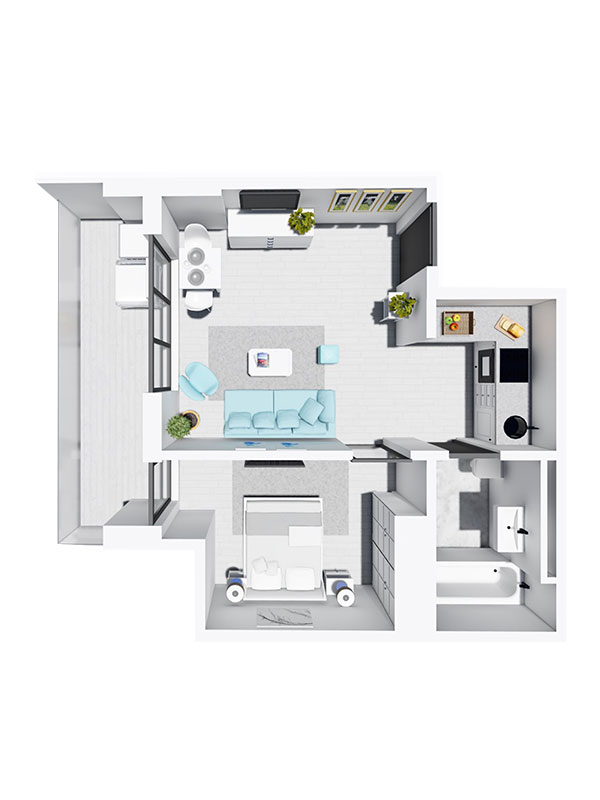 Apartament Tip 4 - Scara B - Etaj 7