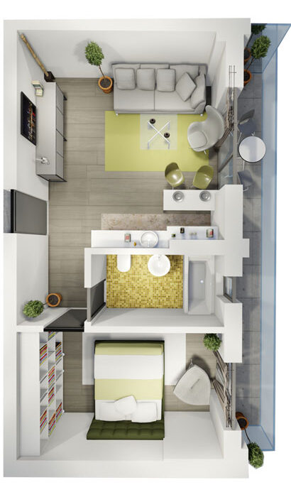 Apartament Tip 4 Scara A - Etaj 7