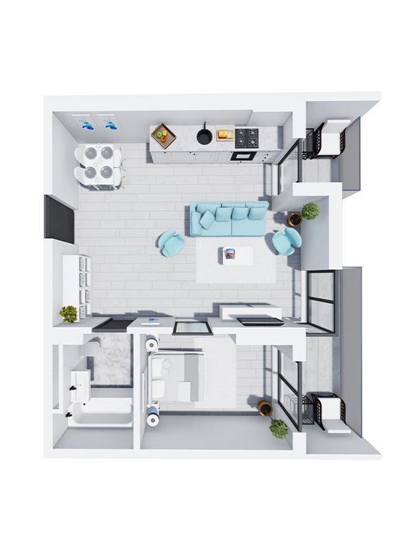 Apartament Tip 2 - Scara B - Etaj 6