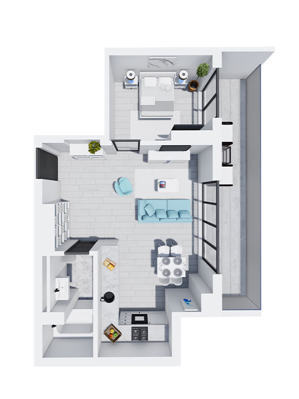 Apartament Tip 3 - Scara B - Etaj 1