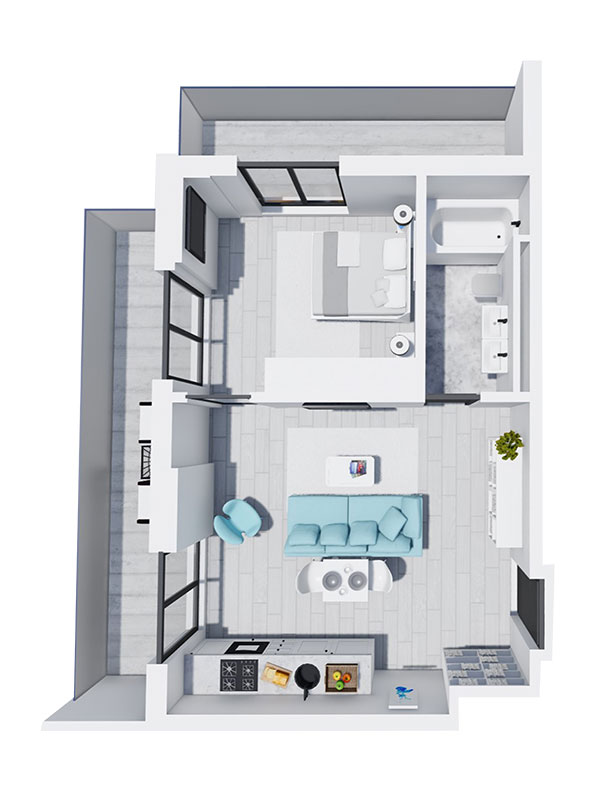 Apartament Tip 9 - Scara B - Etaj 6